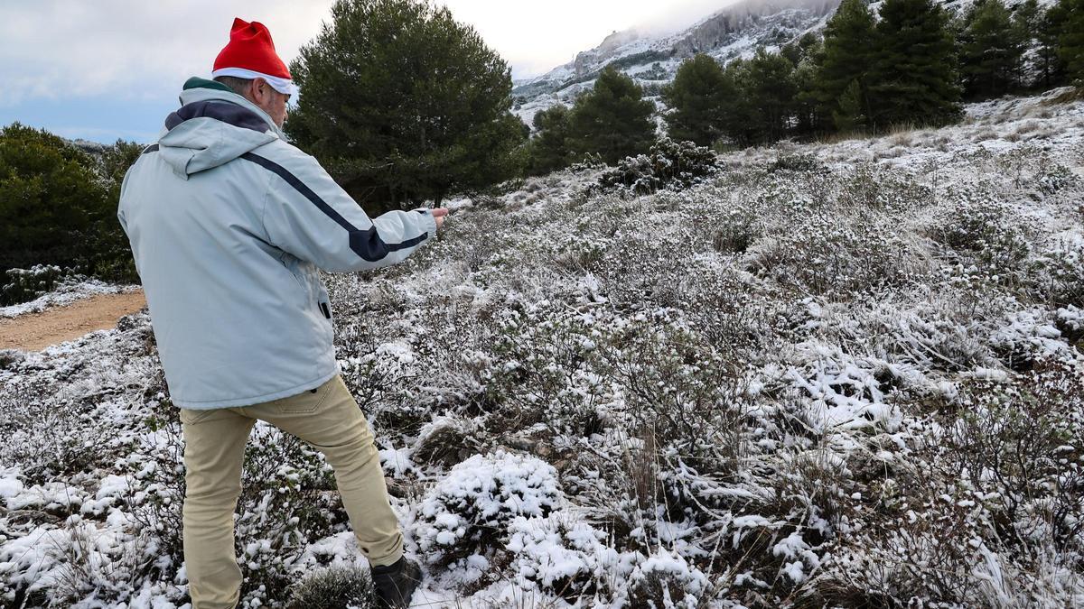 La Sierra de Aitana amanece el lunes con nieve