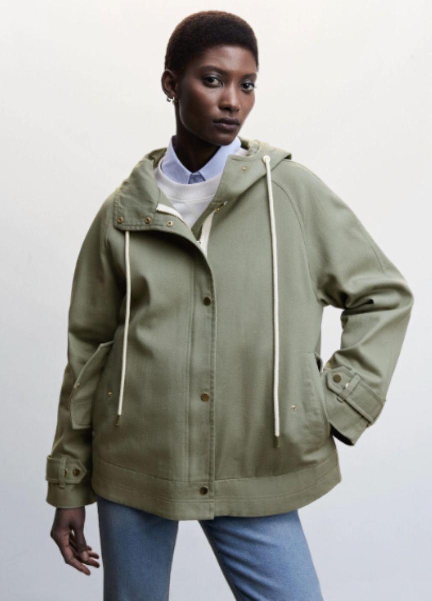 Parka verde de Mango