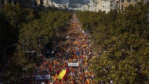 Manifestación constitucionalista en Passeig de Gràcia