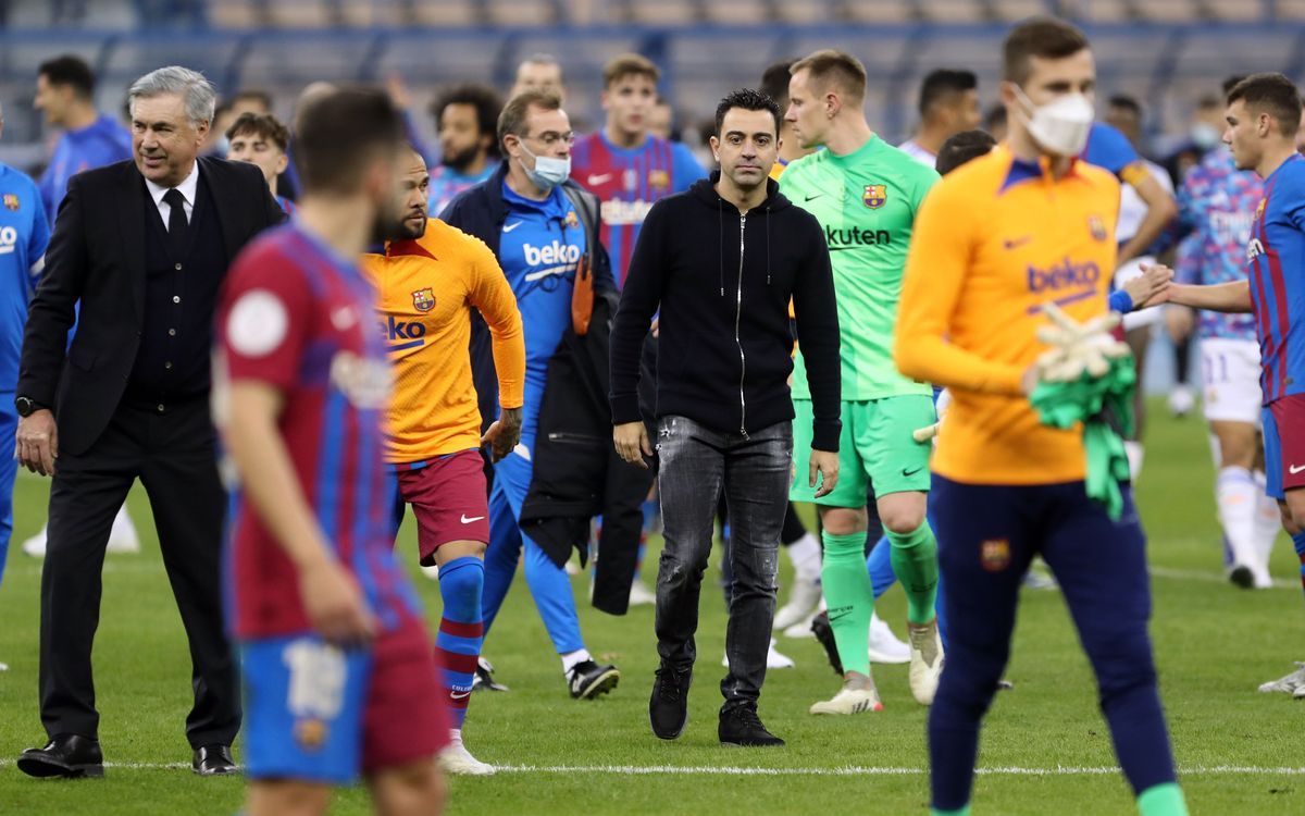 Xavi tras perder la semifinal de la Supercopa de España en Riad ante el Madrid.