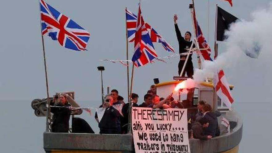 Protesta de pescadores &#039;pro-Brexit&#039;, en el Támesis. // Peter Nichols