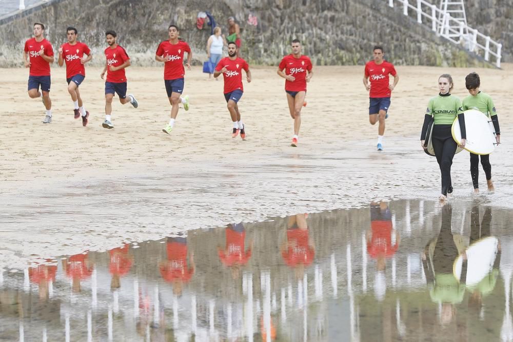 El Sporting entrena en San Lorenzo