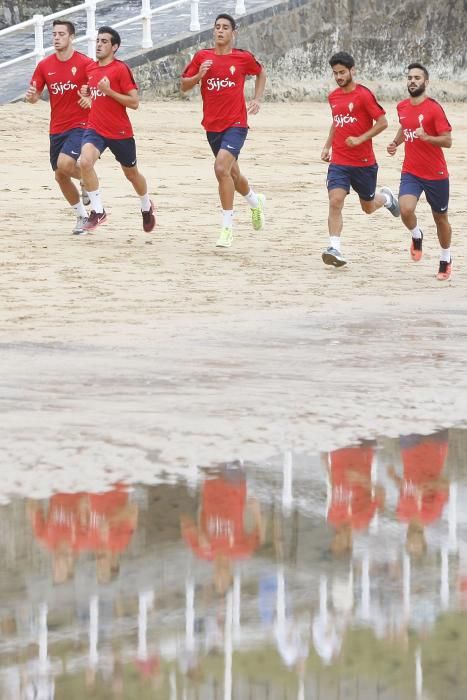 El Sporting entrena en San Lorenzo