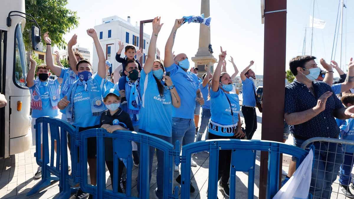 Imágenes de la celebración en casa de la UD Ibiza