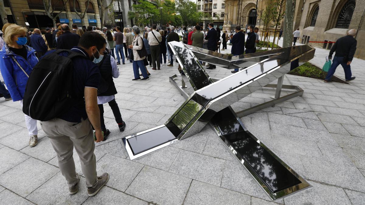 Inauguración de la plaza Santa Engracia y el monumento en homenaje a las víctimas del covid.