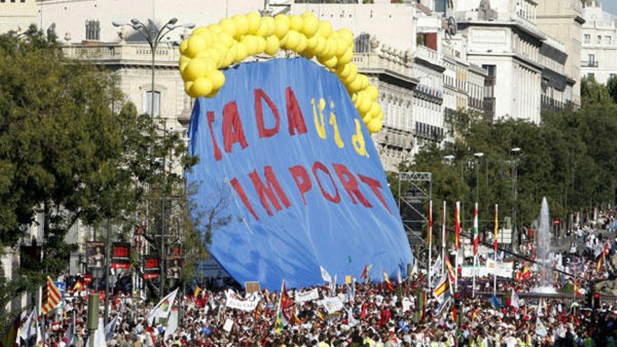 Una imagen de la manifestación de hoy