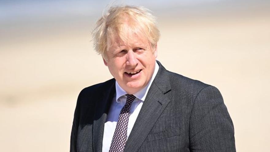Boris Johnson en Carbis Bay.