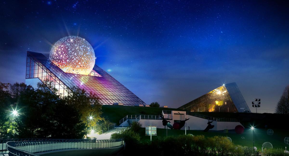 Vista Nocturna de Futuroscope