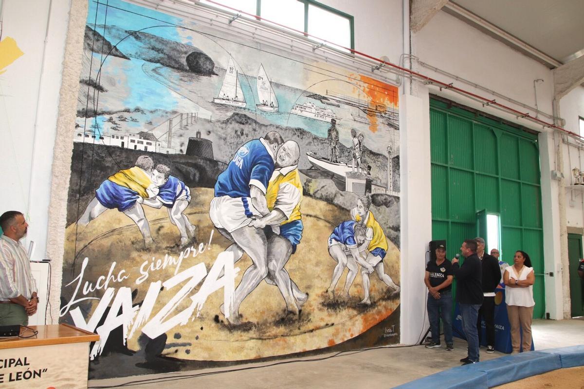 Homenaje póstumo de Yaiza a Joaquín Rodríguez y Emilio Machín en la lucha canaria