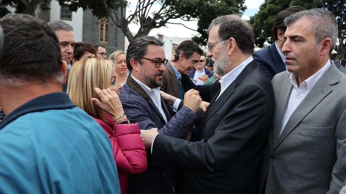 Rajoy presenta a Sergio Ramos como candidato del PP al Ayuntamiento de Telde.