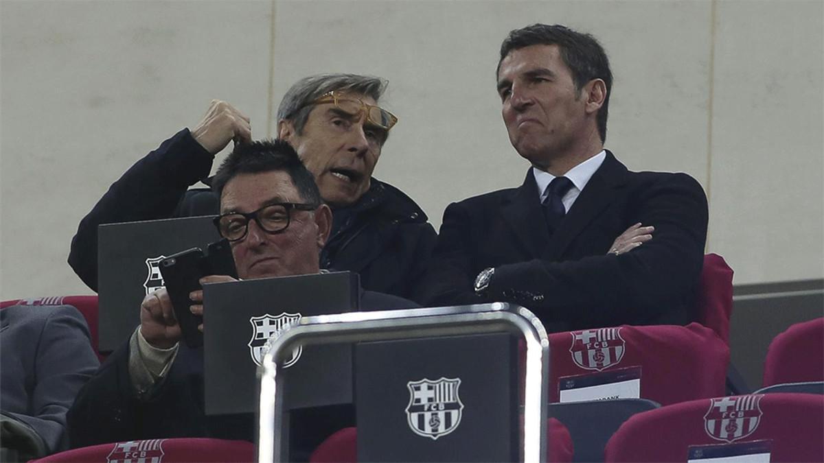 Robert Fernández en el palco del Camp Nou