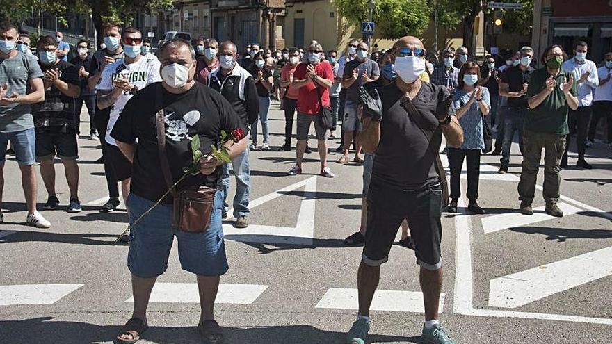 Els miners de Súria van retre homenatge el juny passat a Pau Camp, mort a la mina de Vilafruns