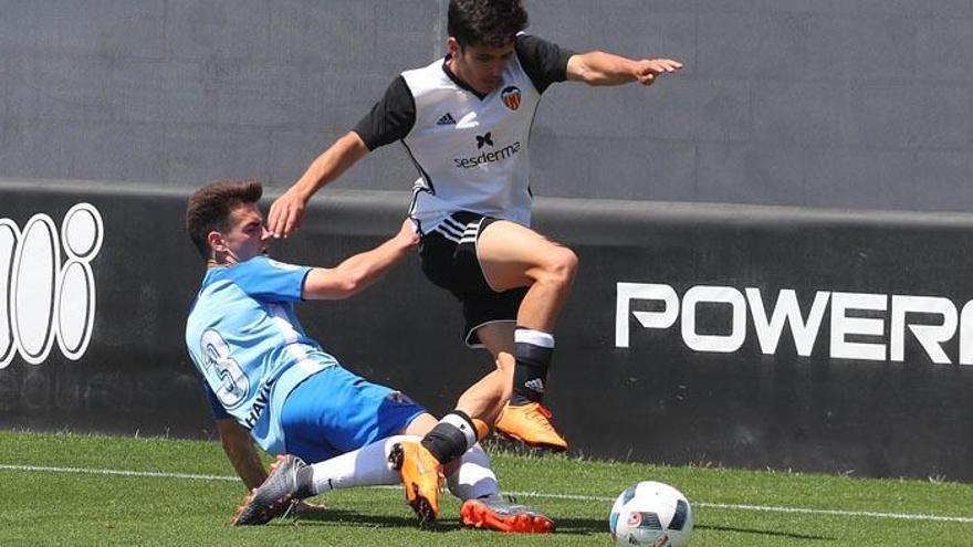 Derrota en Valencia del juvenil del Málaga CF en la Copa