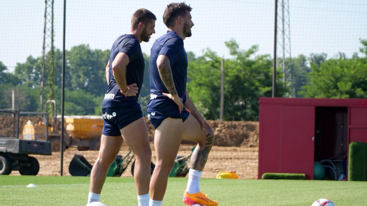 Portu, en un entrenamiento esta temporada