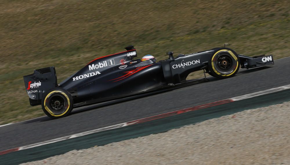 McLaren Formula One driver Alonso of Spain ...