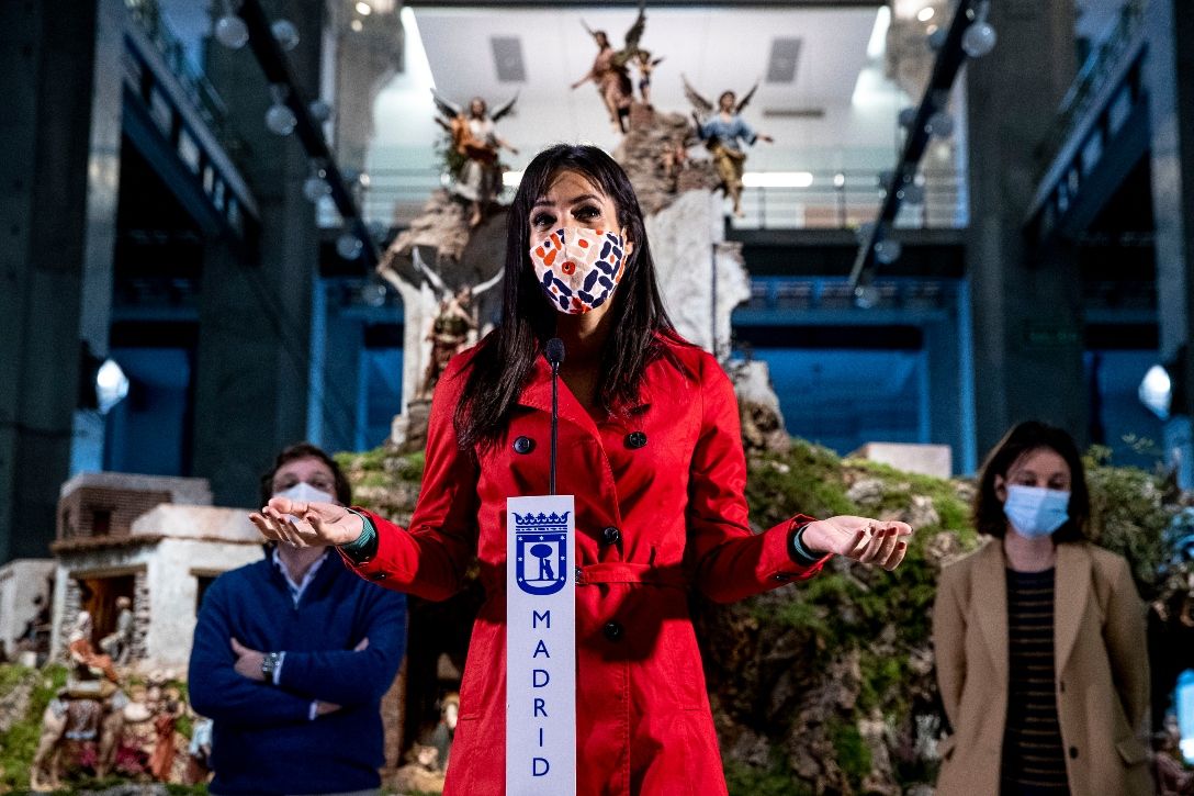 Begoña Villacís en la inauguración del Belén municipal de Madrid