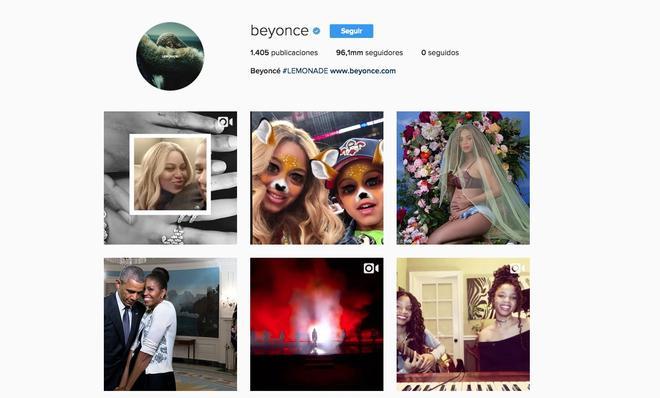 Beyoncé en Instagram