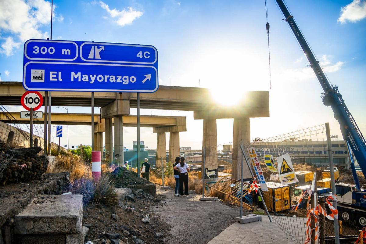 Obras de Canalización Ofra-El Chorrillo, en Santa Cruz de Tenerife.