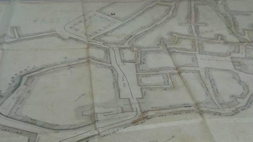 El archivo de Crevillent digitaliza un plano del casco urbano de 1877