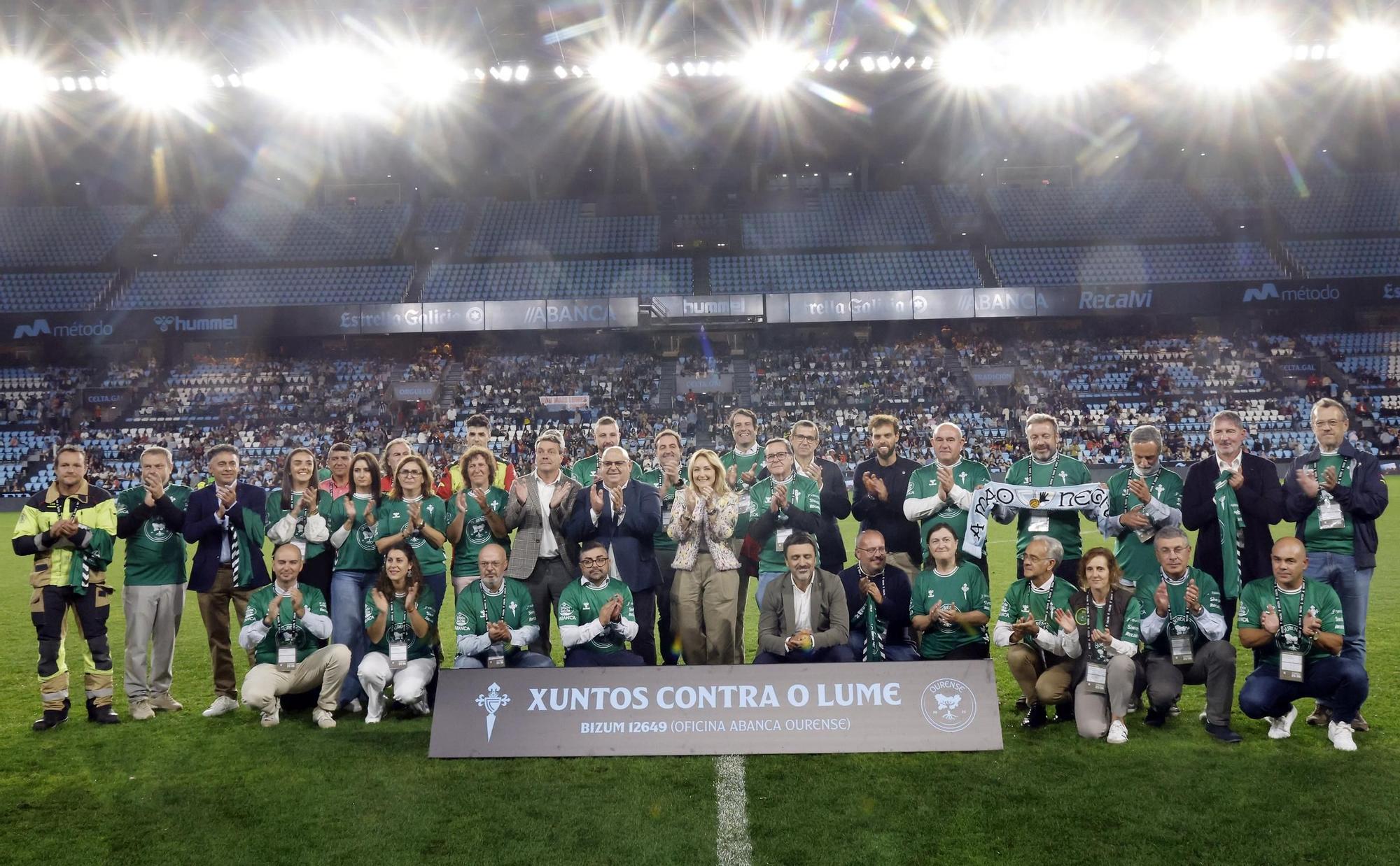 'Xuntos contra o lume': Celta - Selección de Ourense, en imágenes