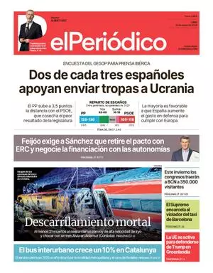La portada de EL PERIÓDICO del 19 de enero de 2026