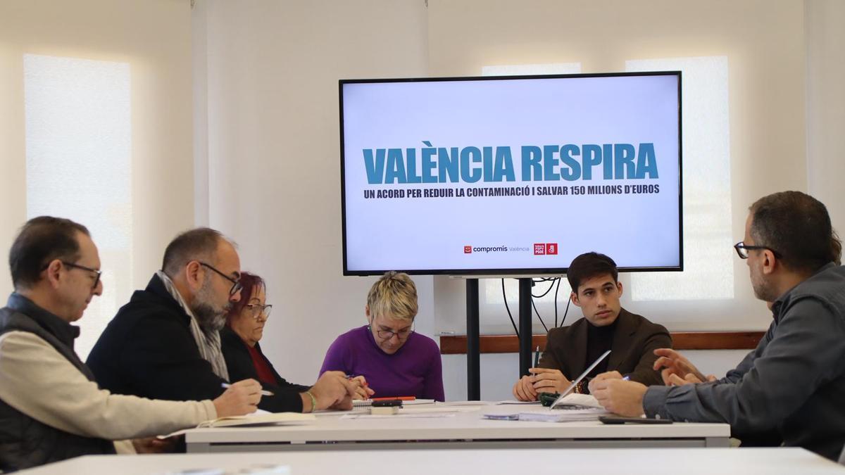 Compromís y PSPV se reúnen con María José Broseta para continuar el diálogo sobre la ZBE
