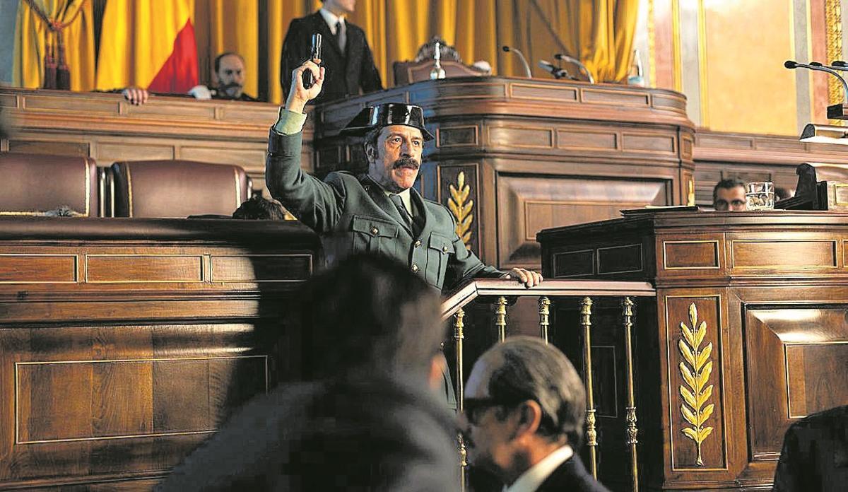 David Lorente, como Antonio Tejero, en ‘Anatomía de un instante’.