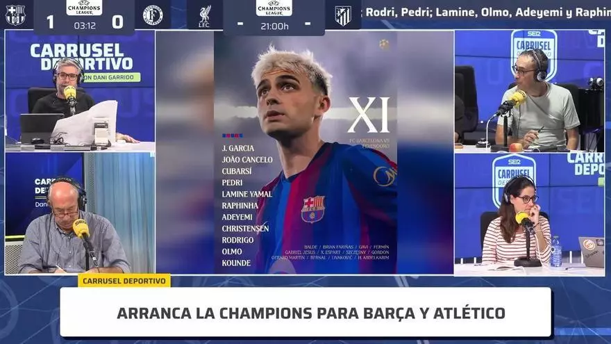"El 11 que juega de 9 y tiene una nota que es un 10": La locura de las radios con el gol de Raphinha