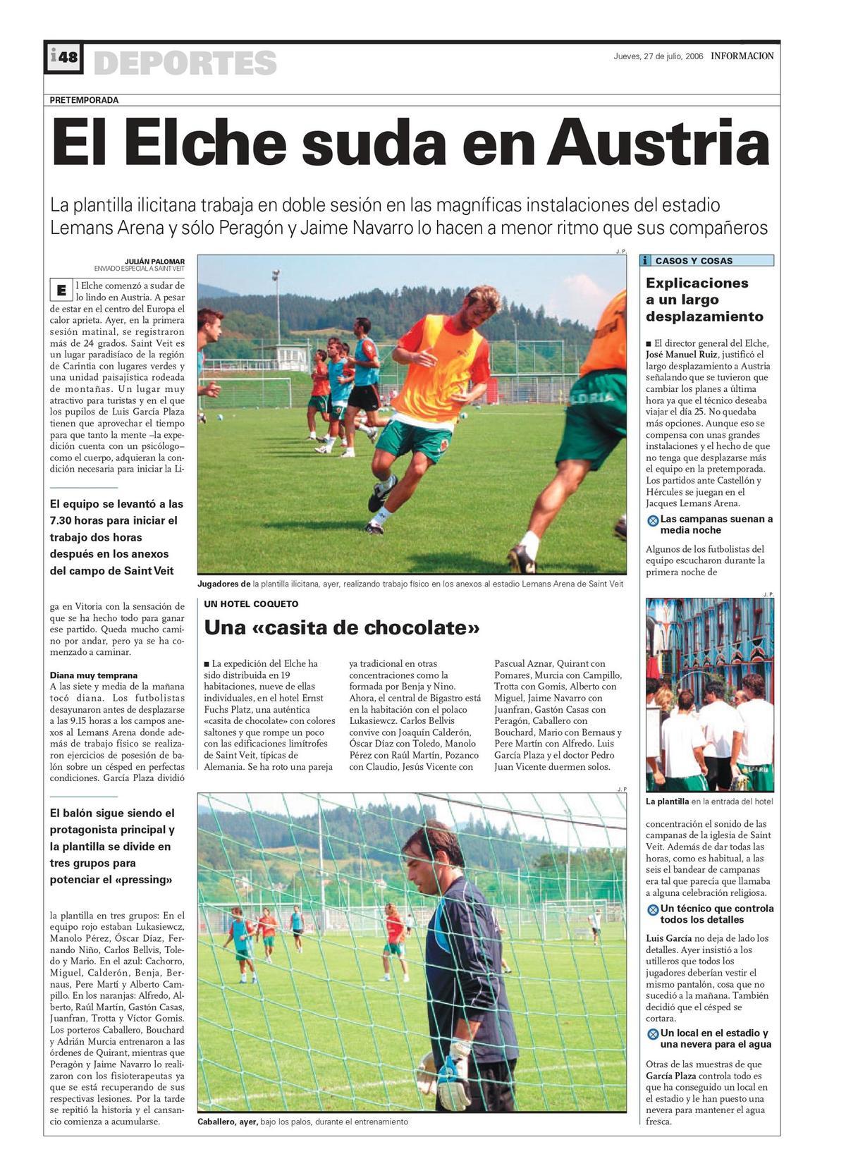 Pretemporada del Elche en Austria