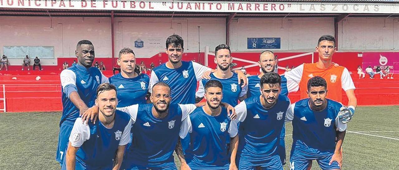 Formación del Unión Viera en el partido de ayer frente a Las Zocas (Tenerife) en el Juanito Marrero.