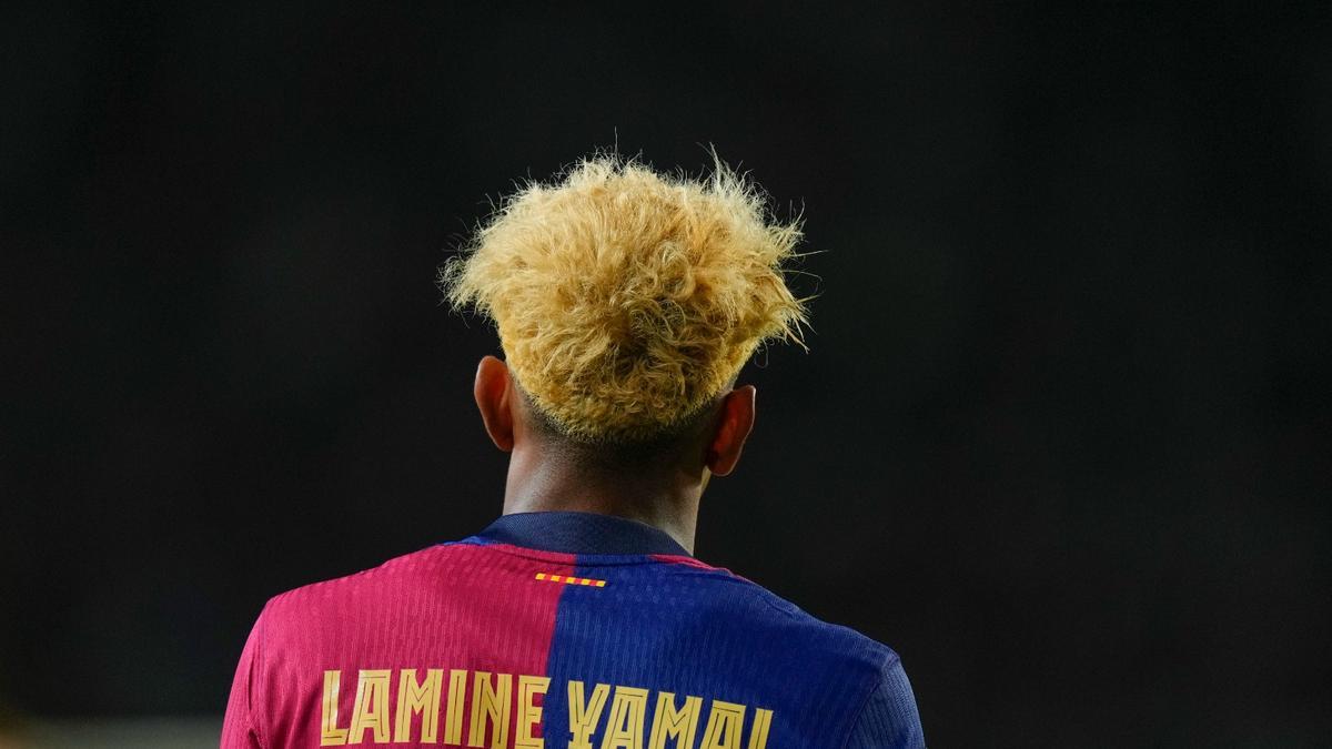 Lamine Yamal, en el partido contra el Inter.