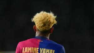 Lamine Yamal, en el partido contra el Inter.