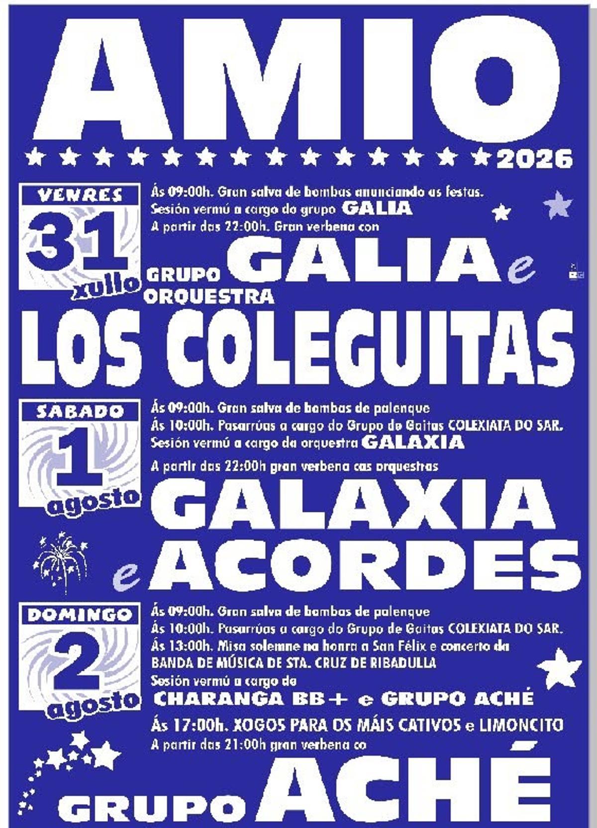 Cartel de las fiestas de Amio
