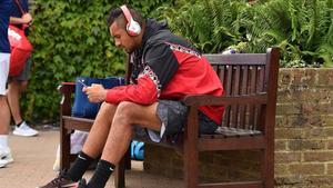 marcosl48916817 australia s nick kyrgios arrives for a training session at t190703180656