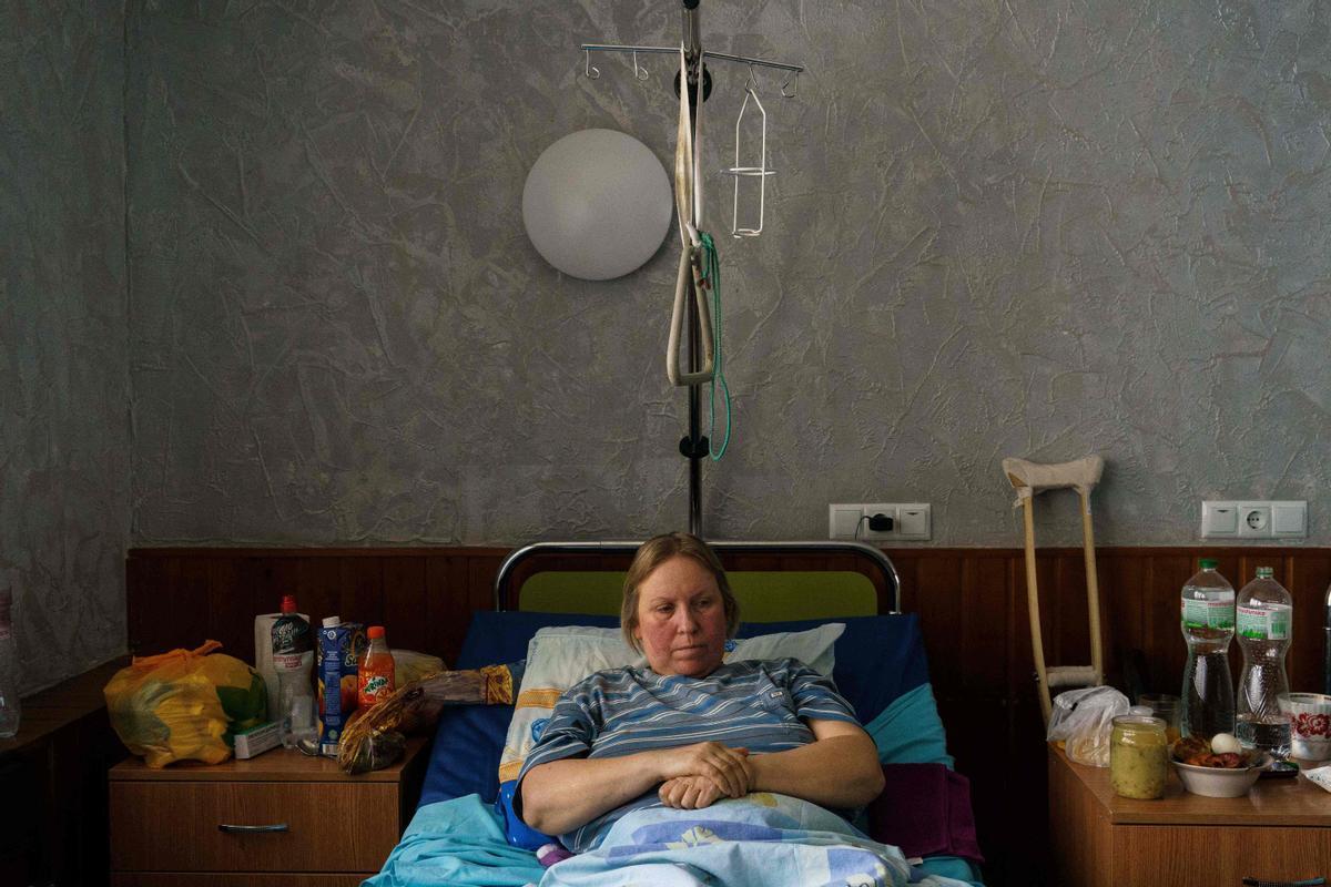  Natalia Borodavka se recupera de sus heridas en un hospital en Zaporizhzhya