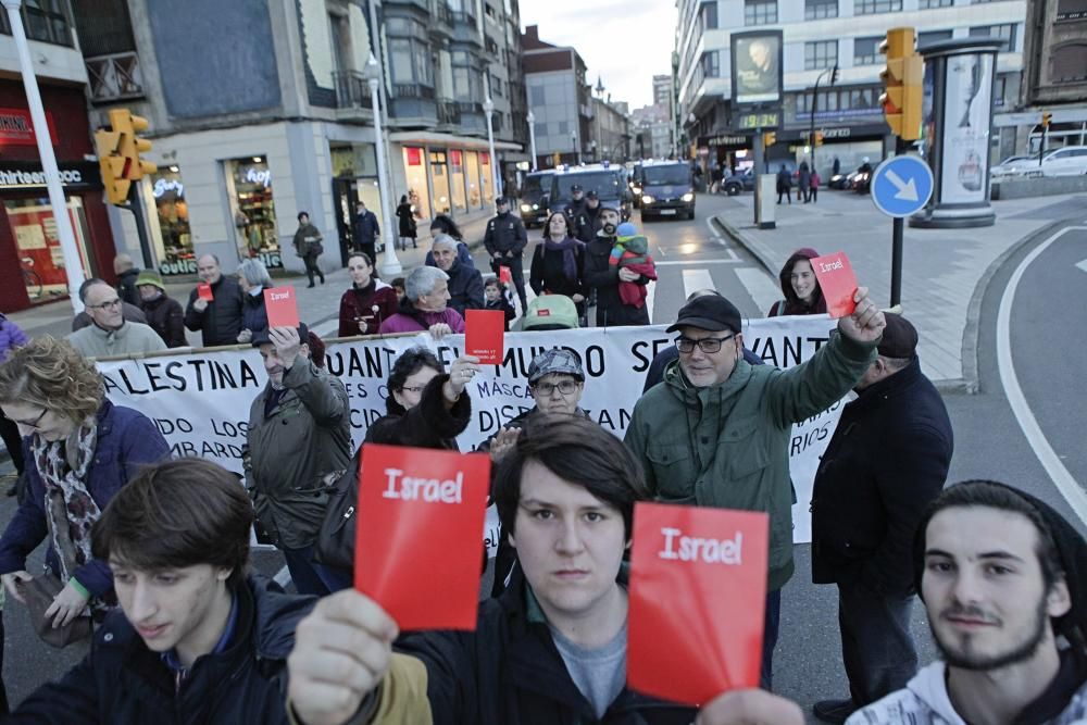 Manifestación contra Israel en Gijón.