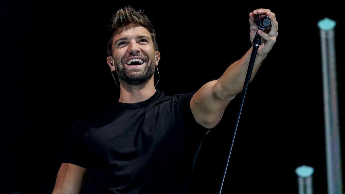 El cantante Pablo Alborán durante una actuación en el Wizinkcenter