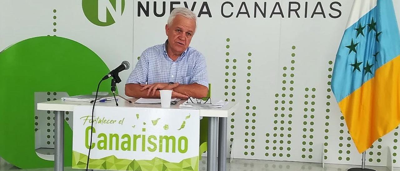 Carmelo Ramírez, este lunes durante la rueda de prensa de NC.