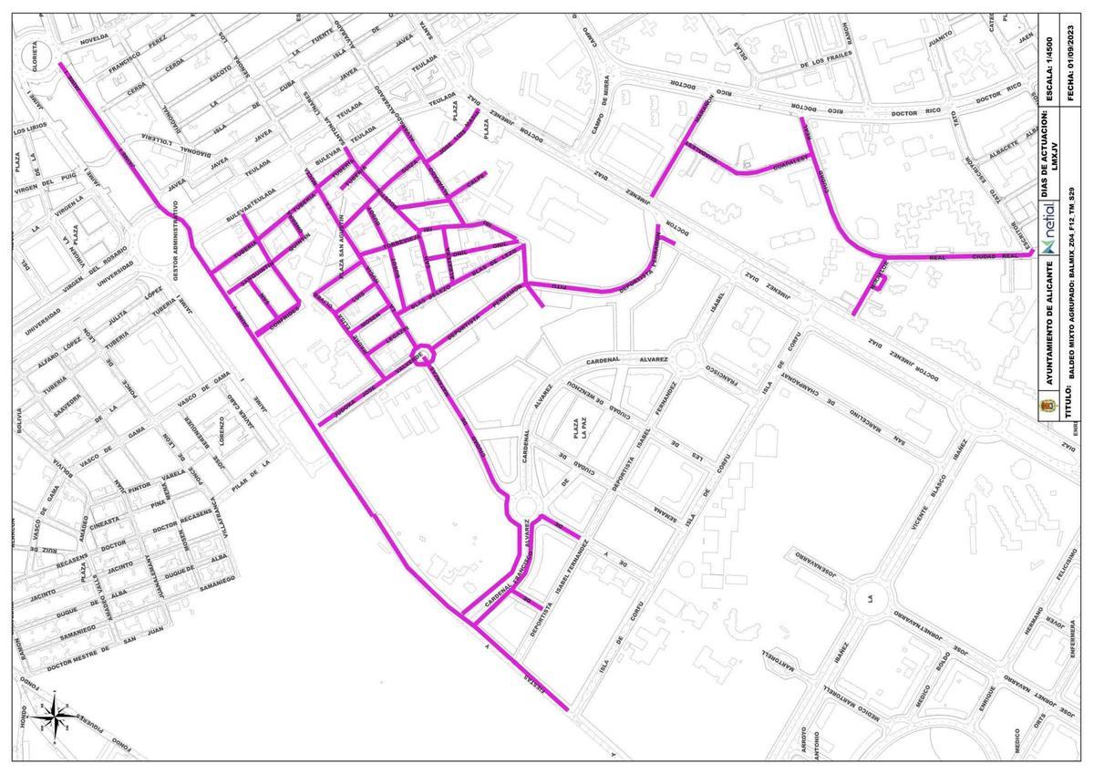 Mapa de la limpieza en Alicante: ¿cuántas veces se baldean las calles de mi barrio?