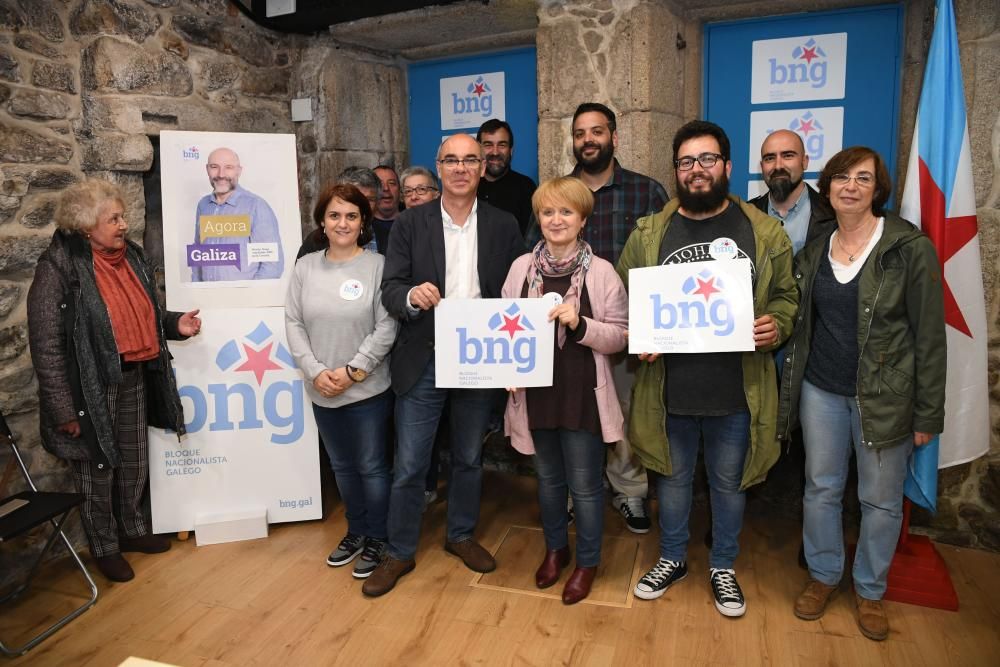 Sede del BNG tras conocer el resultado electoral.