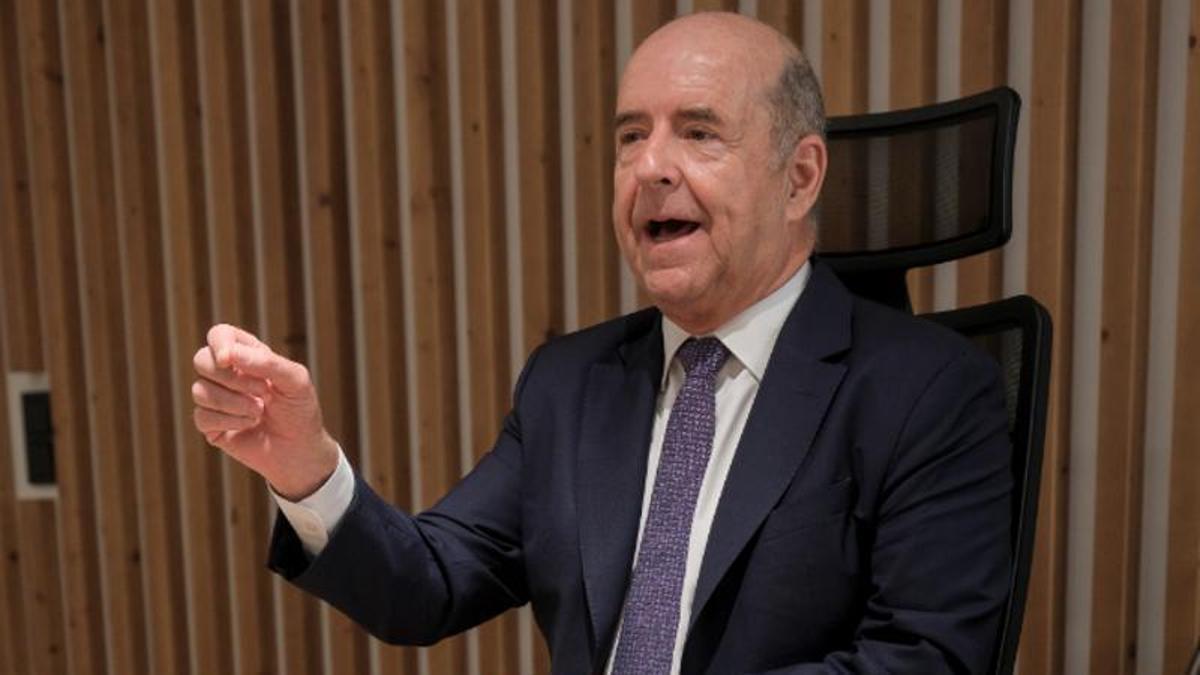 Pedro Ortega, en un momento de la entrevista.
