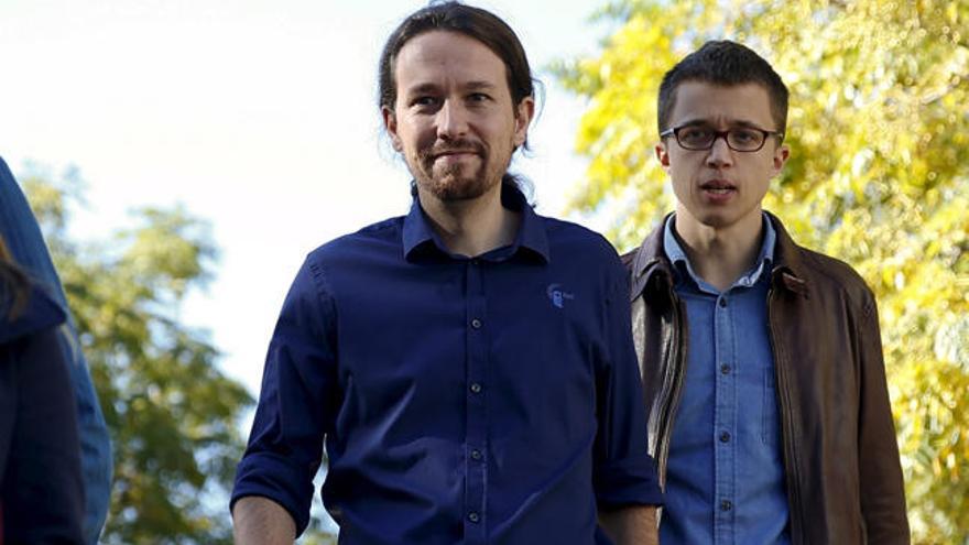 Iglesias y Errejón, protagonistas de la batalla que ha estallado hoy en Podemos. // Sergio Pérez