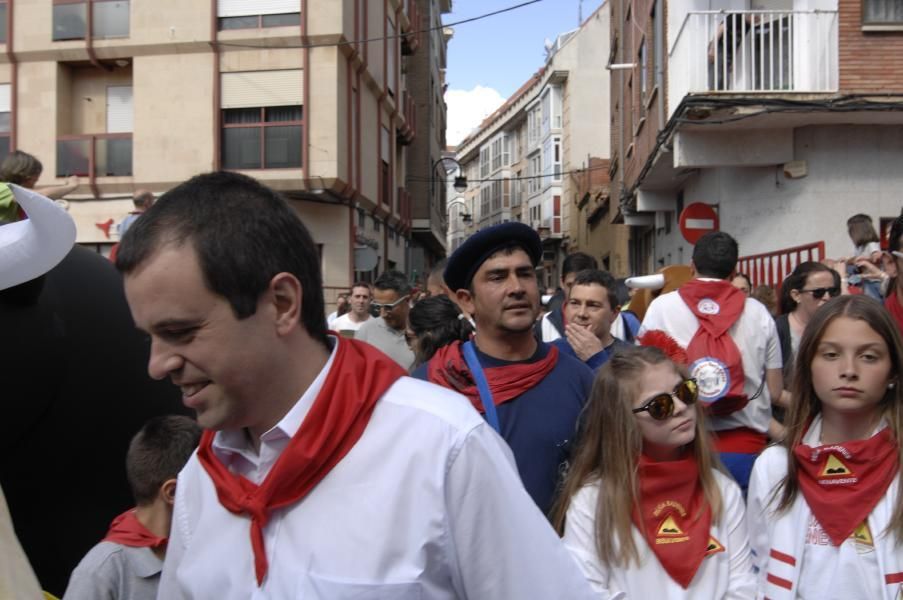 Los toros hinchables llenaron las calles