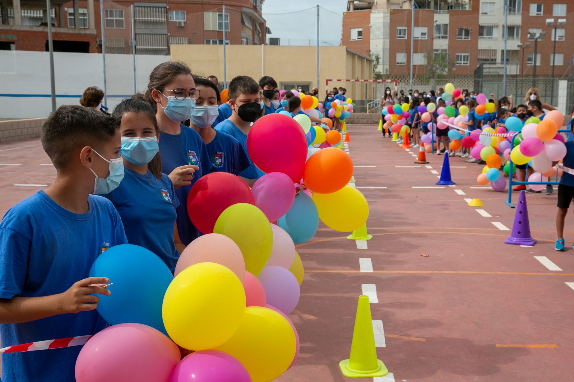 "Globotá" en el colegio Pedro Herrero en homenaje a las Hogueras.