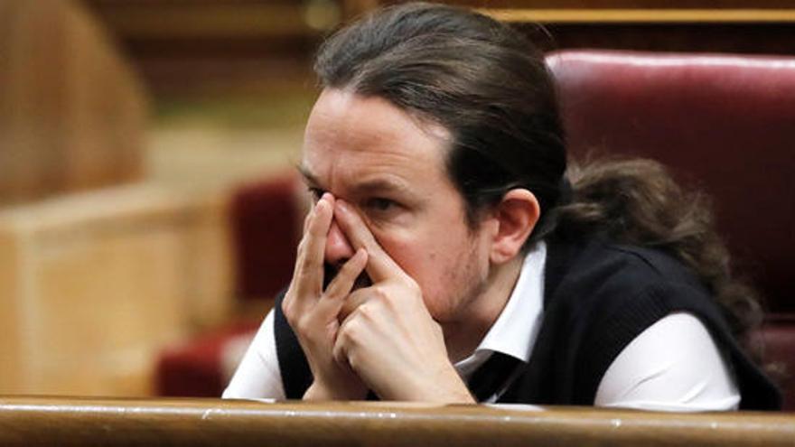 Pablo Iglesias en la investidura.