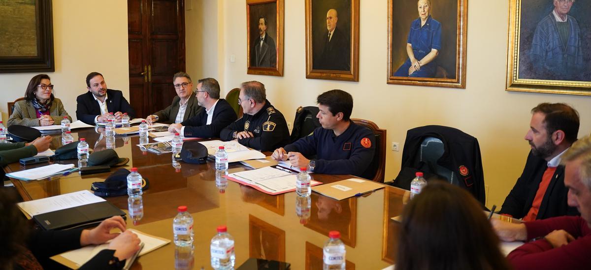 Junta local de Seguridad extraordinaria, este lunes, en el Ayuntamiento de Castelló.