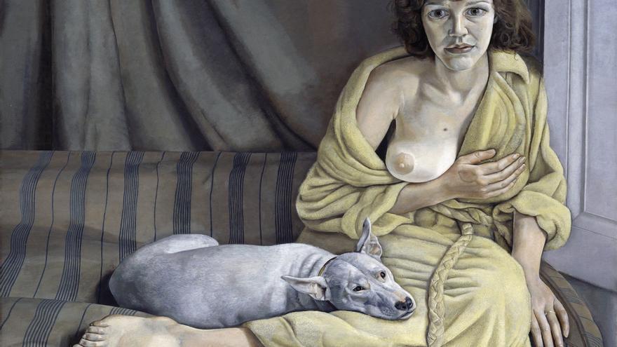 &#039;Girl with a white dog&#039;, de Lucien Freud.