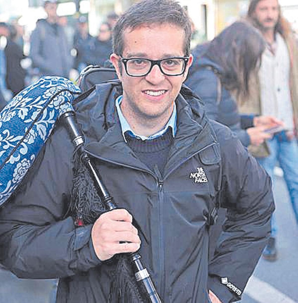 Xosé Picatoste, en la manifestación del 1 de mayo en A Coruña.