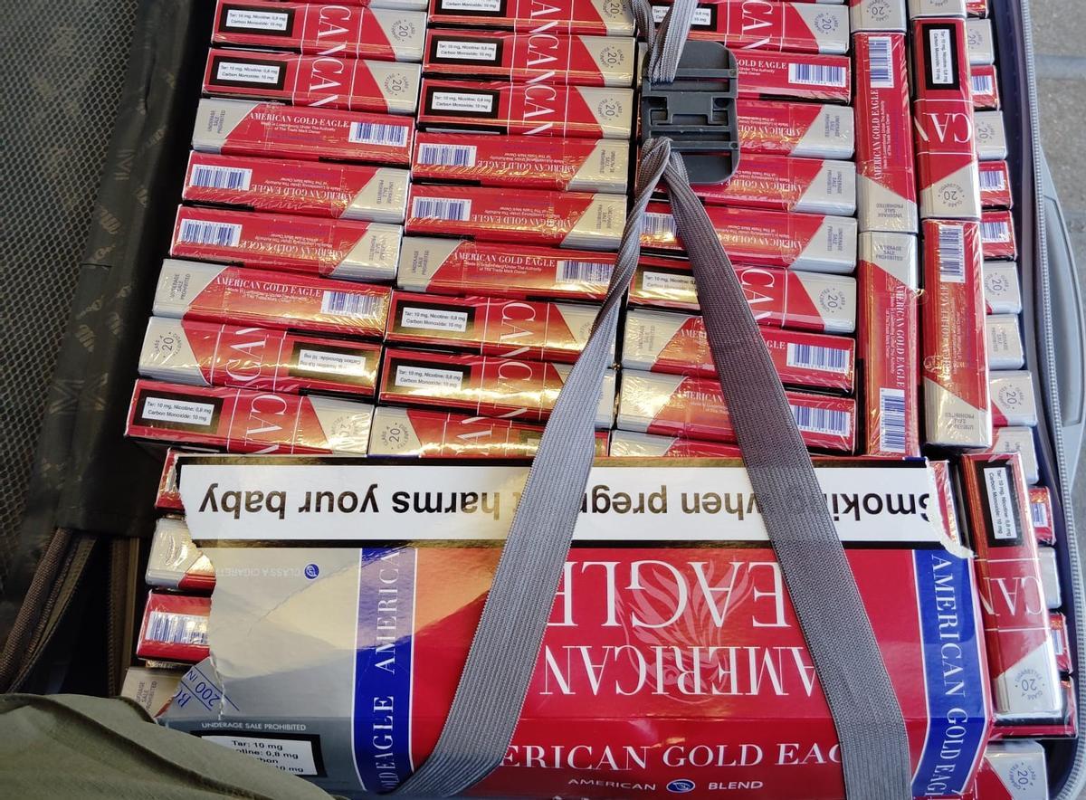 El tabaco requisado a un turista en la estación del Nord