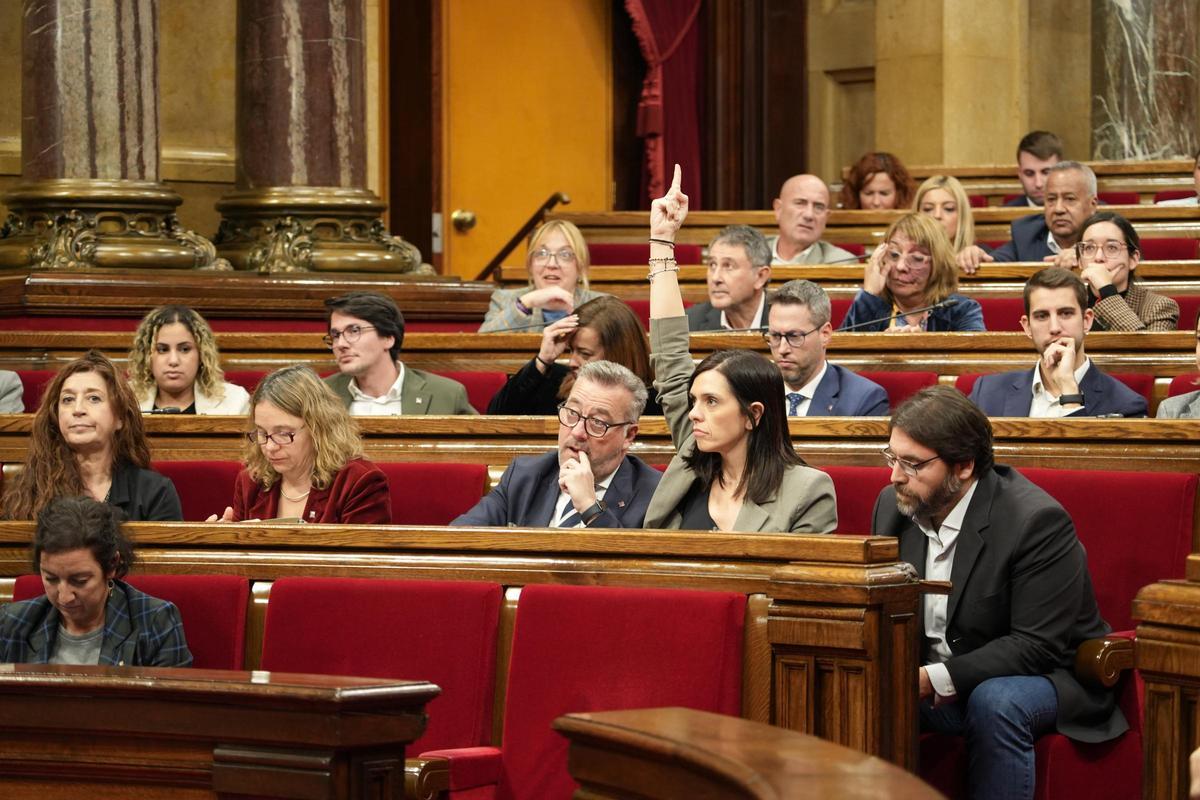 Imagen del Parlament durante las votaciones.